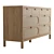 Retro-Chic Alder 8-Drawer Dresser 3D model small image 3