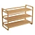 Bamboo Tri-Tier Shoe Storage Stand 3D model small image 1