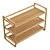 Bamboo Tri-Tier Shoe Storage Stand 3D model small image 5