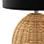 Boho Rattan Sphere Table Lamp 3D model small image 4