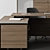 Executive Boss Office Desk Set 3D model small image 2