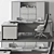 Executive Boss Office Desk Set 3D model small image 5