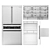 Bosch Appliances Set: 4 Models 3D model small image 6