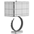 Elegant Silver Leaf Table Lamp 3D model small image 3