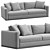 Modern Luxe Flexform Asolo Sofa 3D model small image 1