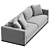 Modern Luxe Flexform Asolo Sofa 3D model small image 2