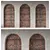 Brick-Accented Arched Wall Panel 3D model small image 1