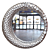 Round Silver Mirror Frame 3D model small image 1