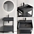 Modern Solid Vanity Set 2022 3D model small image 1