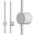 Cylindrical LED Wall Light Fixture 3D model small image 7
