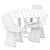 Bonaldo Pivot Dining Set 3D model small image 3