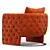 Luxury Berjer Armchair by Elve 3D model small image 2