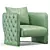 Luxury Berjer Armchair by Elve 3D model small image 4