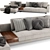 Poliform Mondrian Modern Sofa Set 3D model small image 2