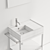 Solid Vanity Unit Set with Ceramic Basin 3D model small image 5