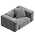 Luxury Modular Sofa Grandemare Flexform 3D model small image 2