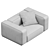 Luxury Modular Sofa Grandemare Flexform 3D model small image 3