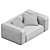 Luxurious Flexform Grandemare Sectional Sofa 3D model small image 3