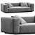 Luxurious Flexform Grandemare Sofa 3D model small image 1