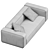 Luxurious Flexform Grandemare Sofa 3D model small image 3