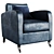 Modern Leather Armchair Charmine 2015 3D model small image 1