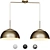 Two-Light Metal Pendant Light 3D model small image 1