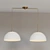 Two-Light Metal Pendant Light 3D model small image 2