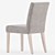 Elegant Taupe Dining Chair Set 3D model small image 3