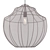 Elegance in Cream: Mesh Pendant 3D model small image 3