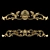 3D Max Gold Gypsum Ornament 3D model small image 2