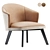 Sleek NELLY Armchair Design 3D model small image 1