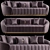 Elegant Bell Sofa Set 3D model small image 3