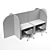 Versatile Wallstreet Divider Workstation 3D model small image 5