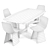 Bonaldo Dining Set: Pivot Table & Agea Chair 3D model small image 3
