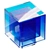 Blue Cube Side Table Acrylic 3D model small image 3