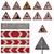 Warning Road Signs Set 3D model small image 1