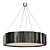 Modern Black Nickel Chandelier 3D model small image 1