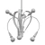 Mid-Century French Pendant Chandelier 3D model small image 2