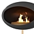 Elegant Rotating Fireplaces: Le Feu 3D model small image 2