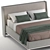 Luxurious Terence Queen Bed 3D model small image 3