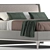 Luxurious Terence Queen Bed 3D model small image 4