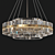 Circular LED Chandelier with Glass Plates 3D model small image 1