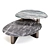 Italian Bronze and Marble Coffee Table 3D model small image 2
