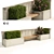 Outdoor Bench Seat with Plant Storage 3D model small image 1