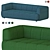 Modern Quilted Hay Sofa 3D model small image 1