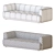 Modern Quilted Hay Sofa 3D model small image 3