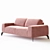 Velvet Upholstered Rio Sofa 3D model small image 4