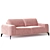 Velvet Upholstered Rio Sofa 3D model small image 5