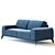 Velvet Upholstered Rio Sofa 3D model small image 6