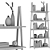 Modern Scandinavian Style Shelving Unit 3D model small image 3